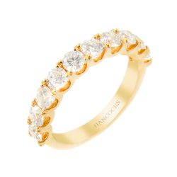 10 stone diamond eternity ring in yellow gold
