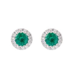 emerald and diamond earrings