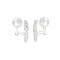 pearl and diamond earrings