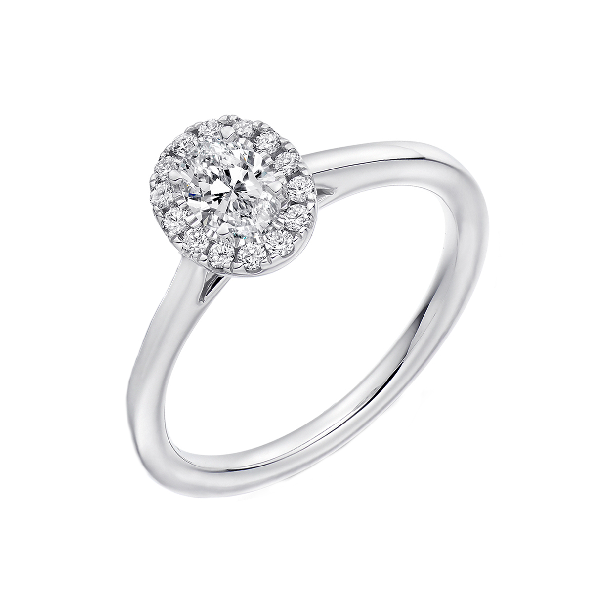 oval cut diamond cluster ring