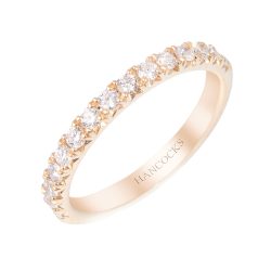 yellow gold diamond set wedding ring