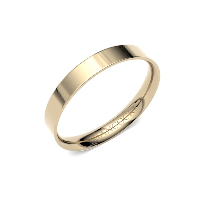 2.5mm Ladies18ct Yellow Gold Flat Wedding Ring | Hancocks Jewellers