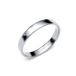 platinum ladies flat court wedding ring