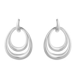 silver Georg Jensen Offspring double element earrings