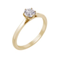 all yellow gold brilliant cut diamond single stone ring