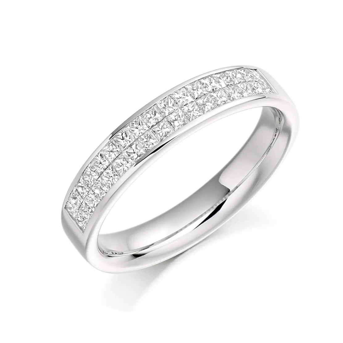 Platinum Princess Cut Diamond Wedding Ring