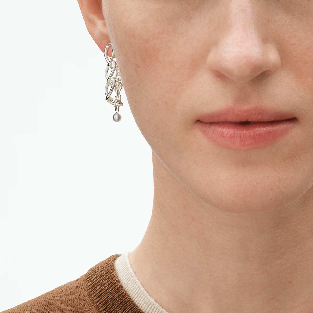 Weft Silver Earrings Georg Jensen - Image 4