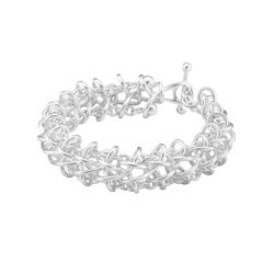 silver Georg Jensen Weft double link bracelet