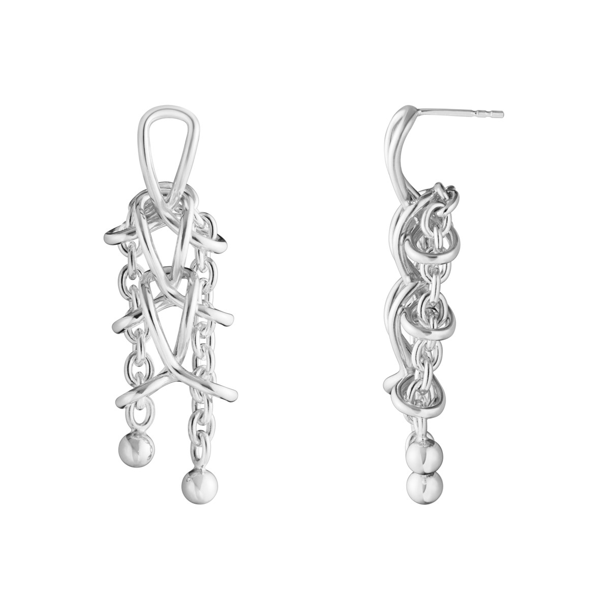 Weft Double Drop Earrings Georg Jensen - Image 2