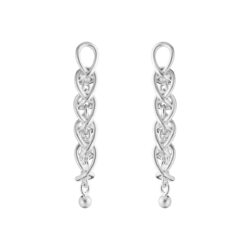 Silver Weft drop earrings Georg Jensen