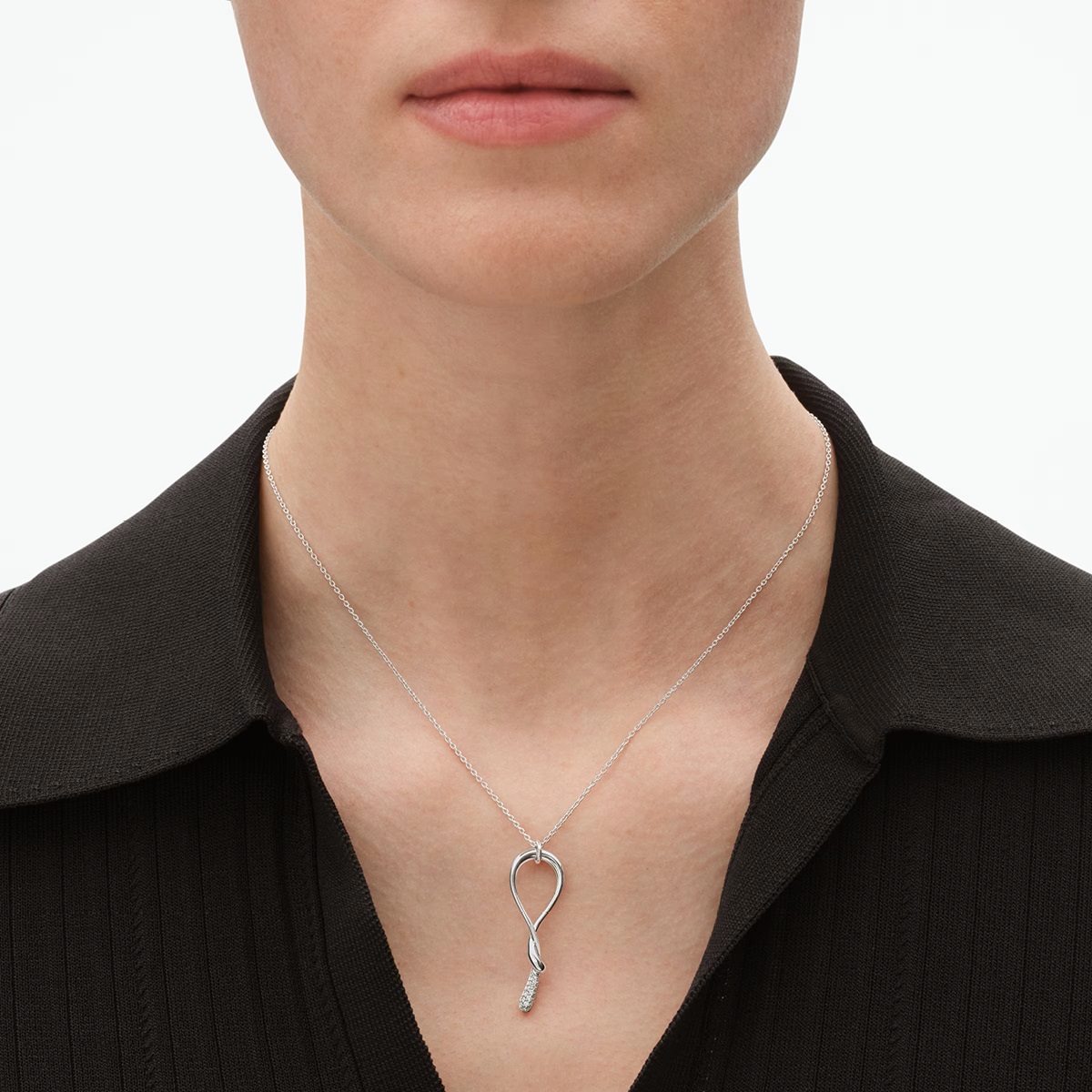 Georg Jensen Mercy Swirl Diamond Pendant - Image 3