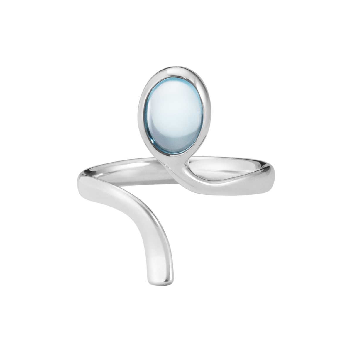 silver Archive Torun blue topaz ring