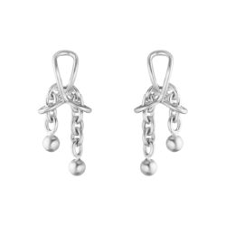 silver Weft design earrings