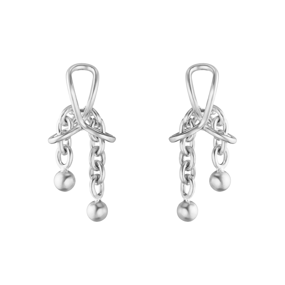 silver Weft design earrings