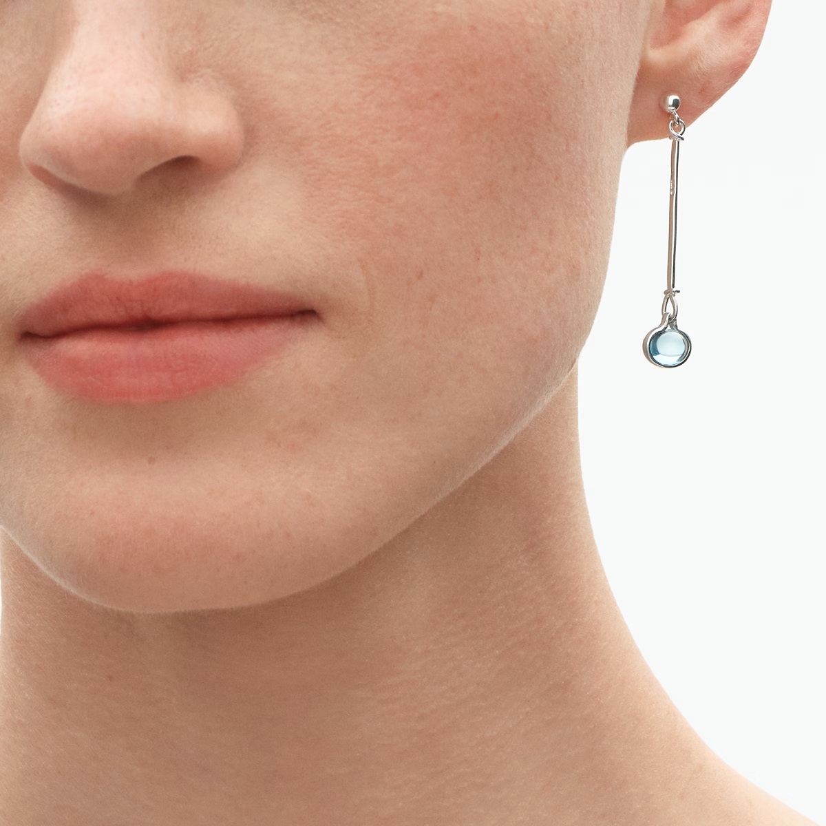 Torun Long Earrings with Swiss Topaz - Image 3