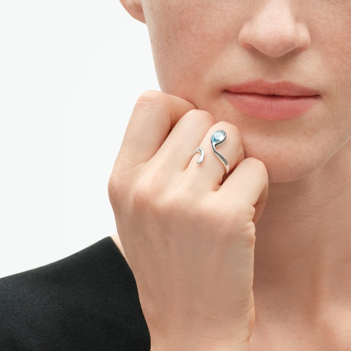 Georg Jensen Torun Blue Topaz Ring - Image 3