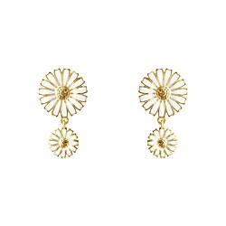 silver gold plated Daisy Earrings