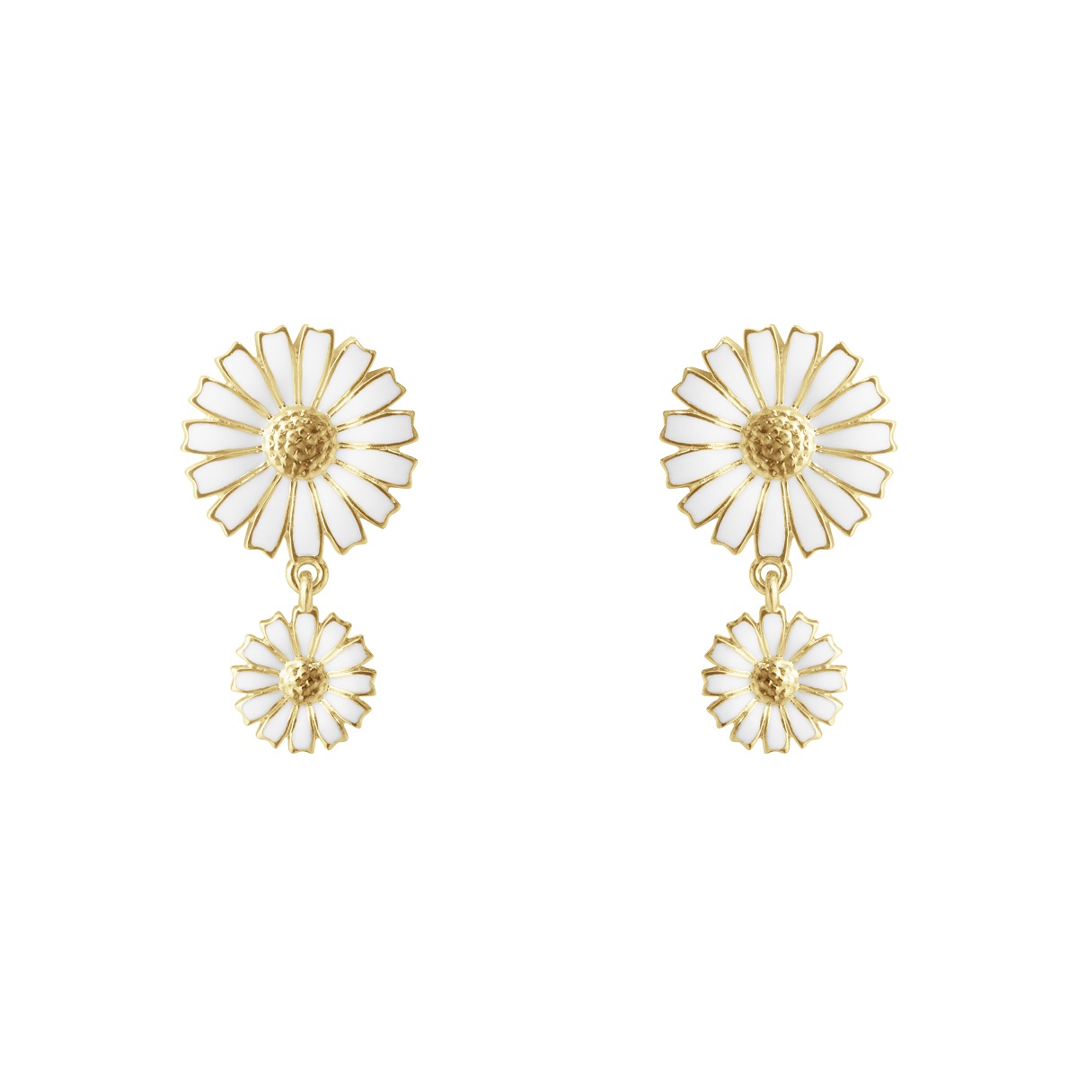 silver gold plated Daisy Earrings