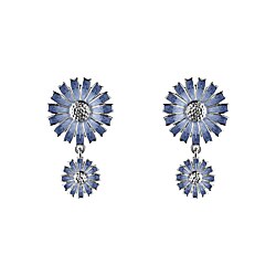 blue enamel Georg Jensen Daisy earrings