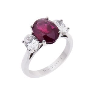 ruby and diamond-three-stone-engagement-ring