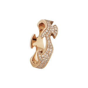 FUSION centre ring 18 kt rose gold with cinnamon diamonds