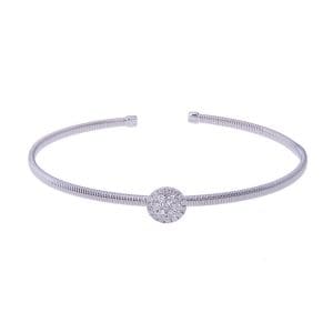 H 171019 30 diamond set flexible 18ct white gold bangle