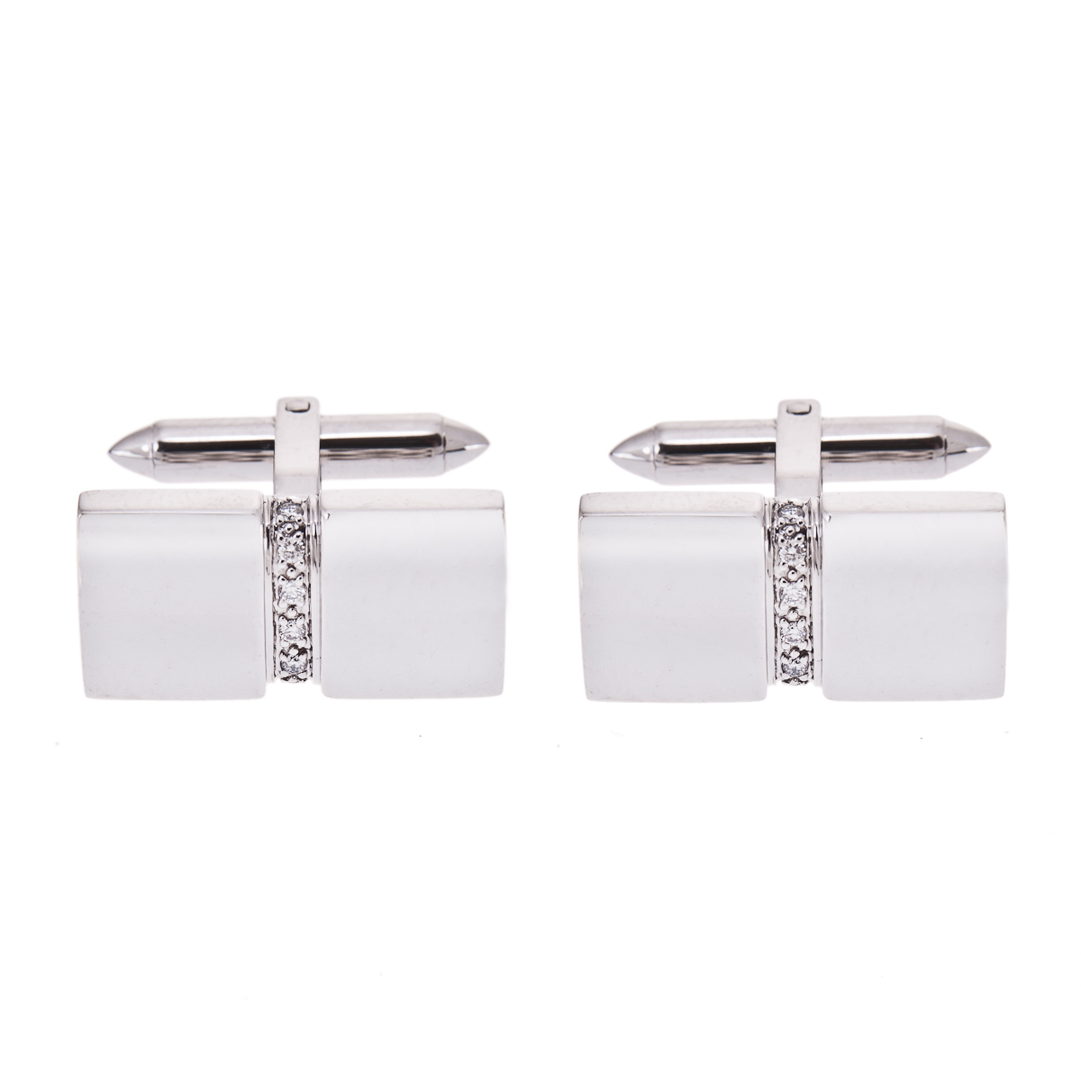 18ct White Gold Diamond Cufflinks Hancocks Jewellers