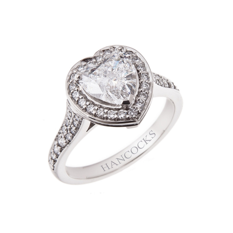 Heart shaped diamond ring