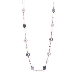tahitian pearl and diamond necklace in rose gold HC 100719 9